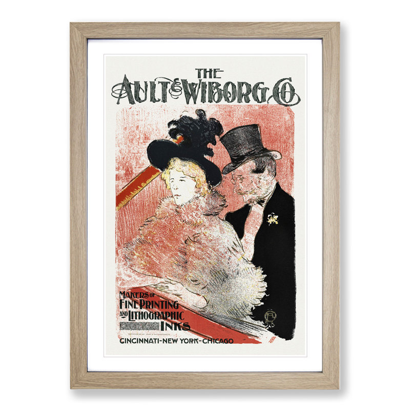 The Concert Vol.1 by Henri de Toulouse-Lautrec - Picture Frame Graphic Art, 48cm H x 36cm W x 2cm D, Oak Framed