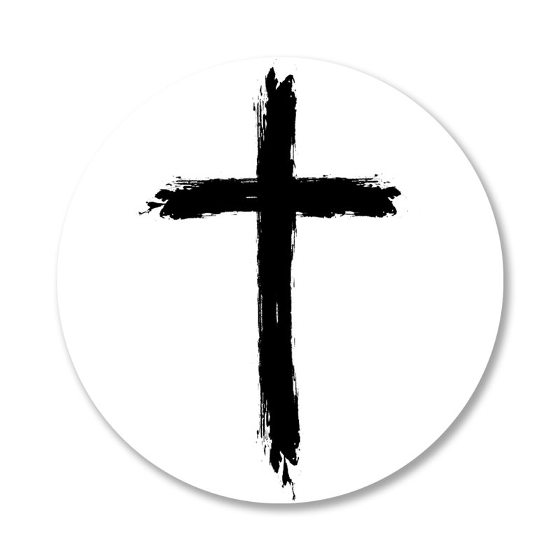 Faith - imprimé rond sans cadre, H 24 po x l 24 po, Métal