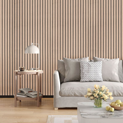 Self-Adhesive Wood Grain Stripe PVC Wallpaper