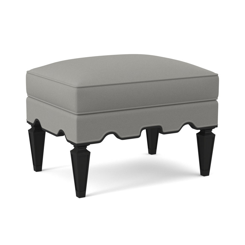 Repose-pieds Palm Beach, Espresso, 100% polyester ivoire Fizz