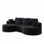 Canapé modulaire courbé à 4 places avec 7 coussins Chenille-1878605754-1878605755