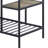 Vintage-Style Rustic Oak And Black Kitchen Island - Functional For Dining Rectangular Storage