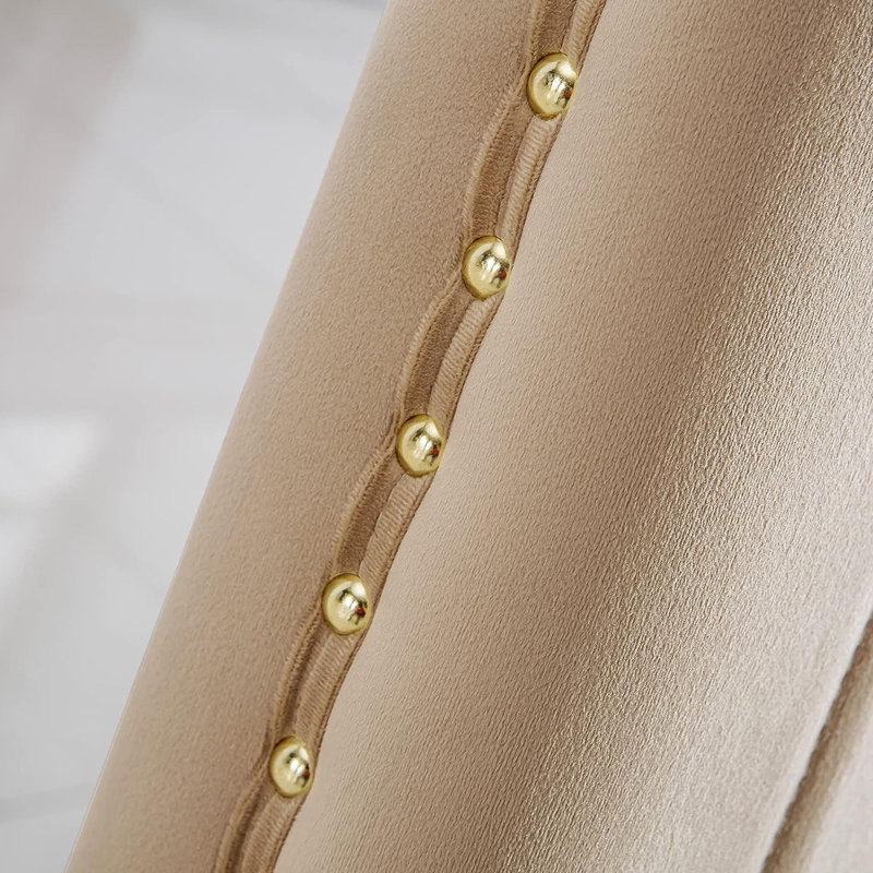Parsons Chair Dining Chair, Beige, Gold