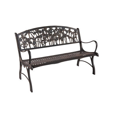Kuebel Cast Iron Iris Garden Bench by Alcott Hill