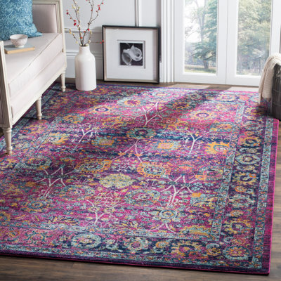 Goldstein Persian Fuchsia Area Rug