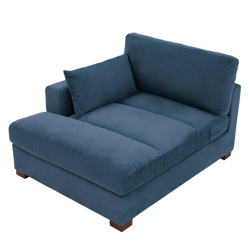 Upholstered Chaise Lounge, Left Hand Facing