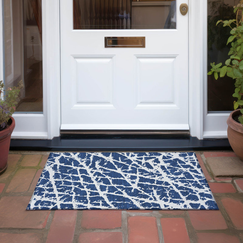 Kyrie Abstract Indoor / Outdoor Rug, Rectangle 1'8" x 2'6"