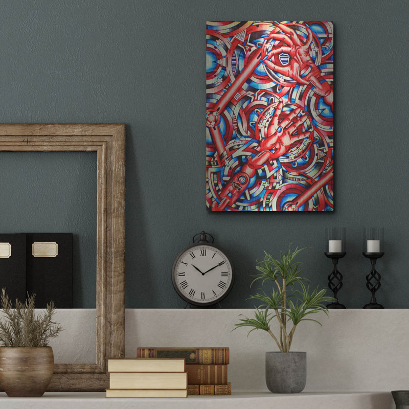 «Hands Of Time» par Abstract Graffiti, art mural, H 16 po x l 12 po