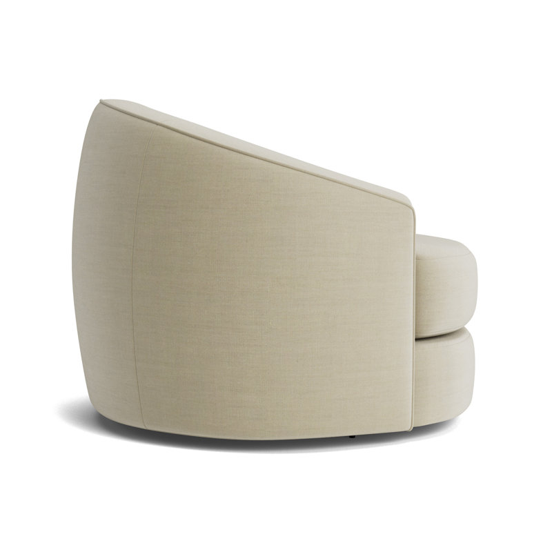 Giselle Full Swivel Chair, Performance Linen - Flax