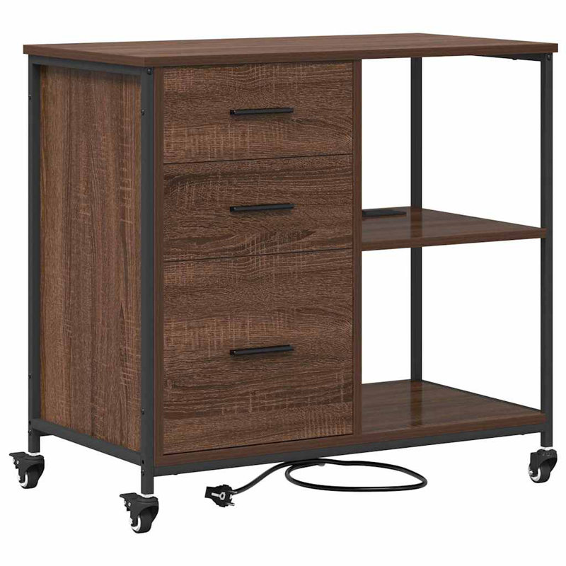 Storage Cabinet, Brown Oak