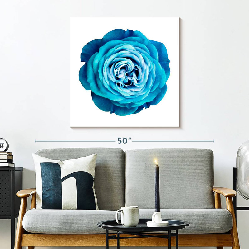 Gradient Blue Rose, 30" H x 30" W