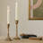 Iron Taper Candle Holder - Set Of 2 Decorative Candle Stand - Candlestick Holder For Wedding, Dinning, Party - Antique Brass