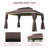 Patio Gazebo, Outdoor Gazebo Canopy Shelter With Netting And Curtains, Aluminum Frame For Garden, Lawn, Backyard And Deck (Canopy)-112604627-112604626