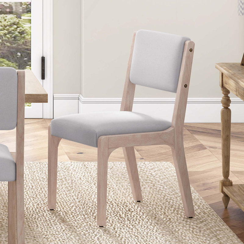 Ensemble de 2 chaises de salle à manger de style campagnard moderne avec siège rembourré et dossier en rotin pour une assise confortable dans la salle à manger et plus encore