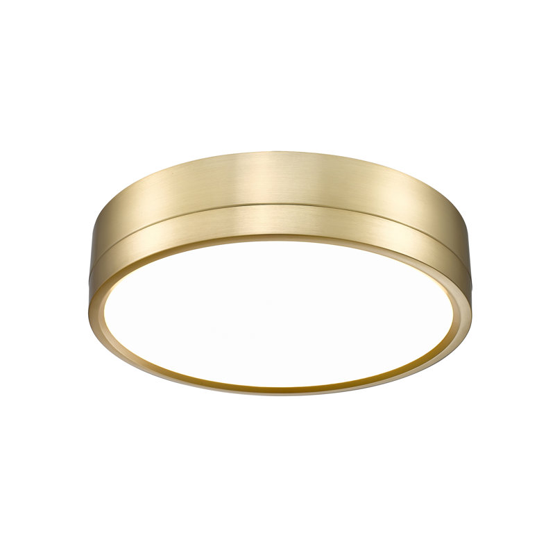 Brexleigh Acrylic LED Flush Mount, Modern Gold