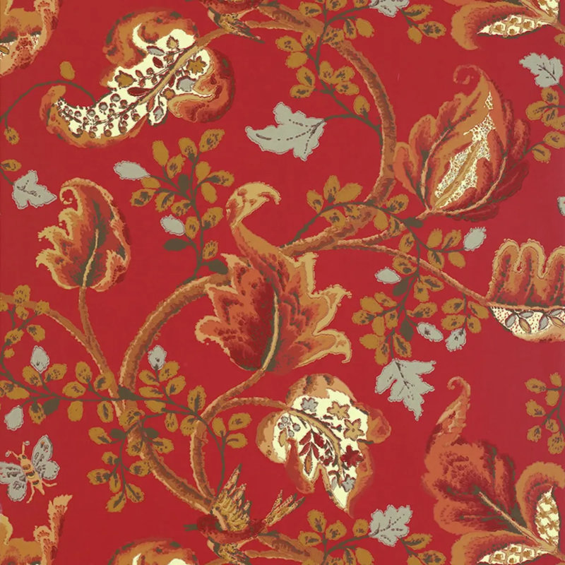 Fox Hollow Wallpaper, Honey and Smoke