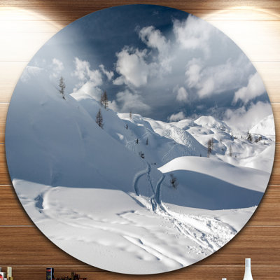 " Ski Tracks On A Slope "