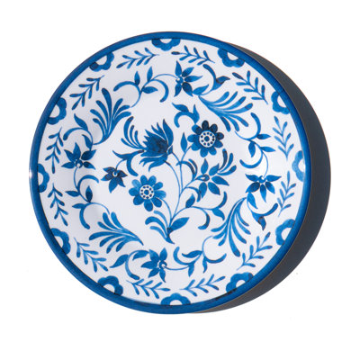 Medallion Flower NewWave Melamine Salad Plate - Blue - 8.5" - Set of 6