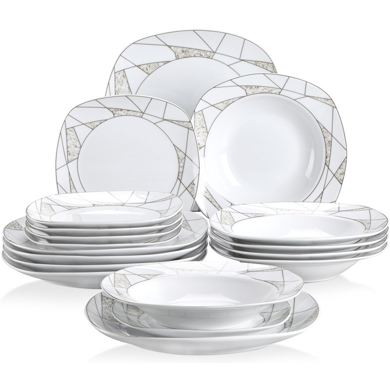  18-Piece 7.5" Dinner Plate Set