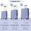 Ensemble de valises rigides 3 pièces avec valise TSA Hardshell