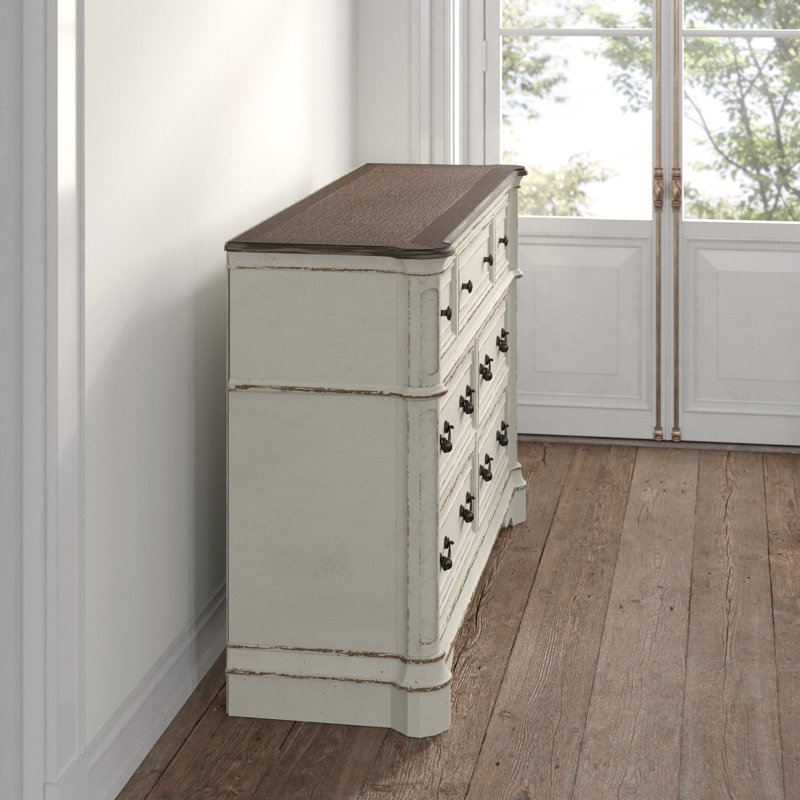 Commode 7 tiroirs l 64 po Colchester, Blanc