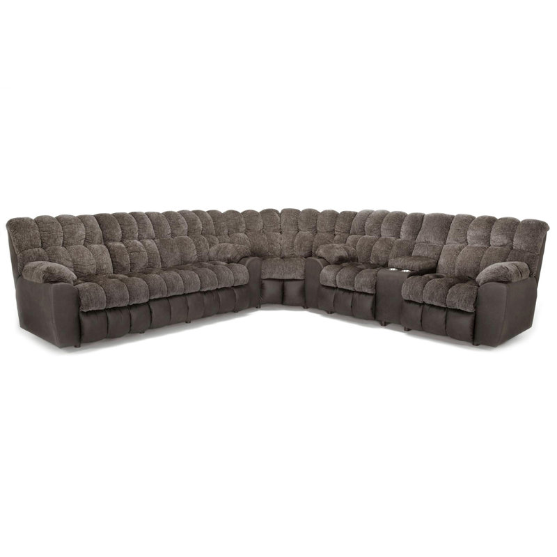 Healy Upholstered Reclining L-Shaped Sectional Reversible