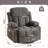 Swinging Recliner Massage Heated Sofa, With USB And 2 Cup Holders In Side Pockets-401407307