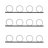 Mushkan Flower Display Stand With 12PCS Buckets, 3 Layers Metal with Wheels