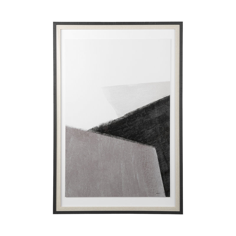Reproduction d'art texturée encadrée à la main «Pages a a», Pages II