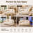 Compressed 2-Seater Bean Bag Sofa, Foam Filled Floor Couch with Armrests & Pillows, No Assembly Memory Foam Lounge Chair for Living Room Bedroom Apartment-740326523