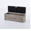 Banc avec rangement rabattable Sely, siège ivoire rembourré de 46 pouces, gris clair