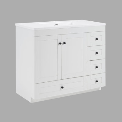 Figueras 37" Single Vanity with 5 Drawers & 2 Doors