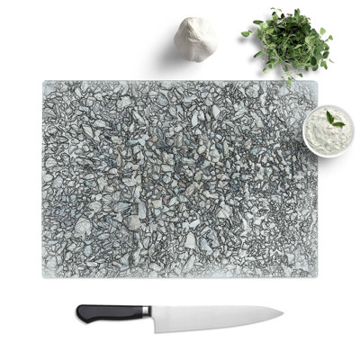 Tempered Glass One Thousand Pebbles Chopping Board