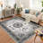 Boho Vintage Area Rug – Washable, Soft Gray Medallion Carpet with Non-Slip Backing for Living Room, Bedroom, Kitchen (Gray)-777557639