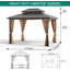 Pavillon de jardin rigide avec toit double en polycarbonate - structure en aluminium, protection contre les rayons UV et rideaux en maille pour patio, jardin, cour arrière