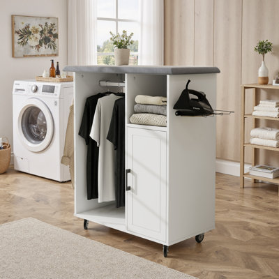 Ironing Cart With Rolling Ironing Board