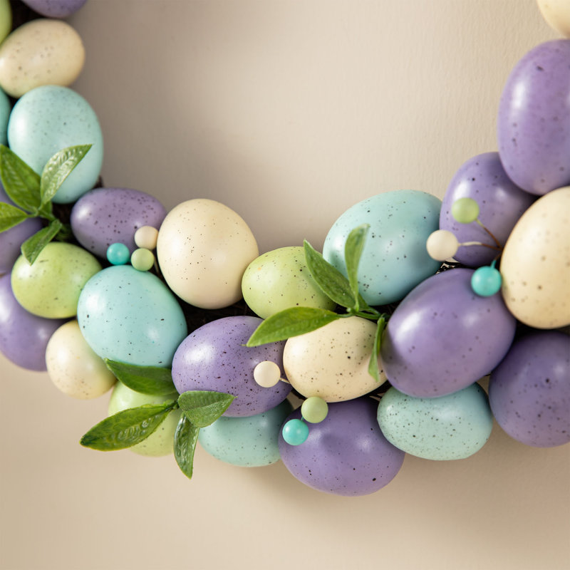 18" D Polyurethane Easter Egg Wreath
