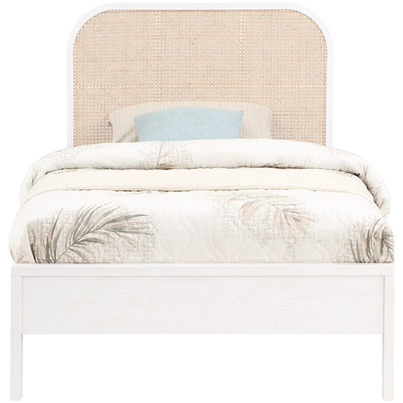Cane Bed, Twin, White