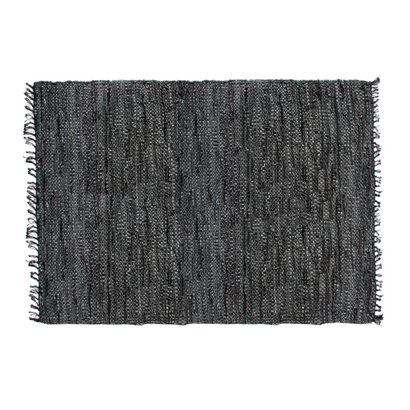 Rodeo Collection 95% Leather / 5% Cotton Reversible Area Rug