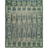 Abstract Area Rug in Blue