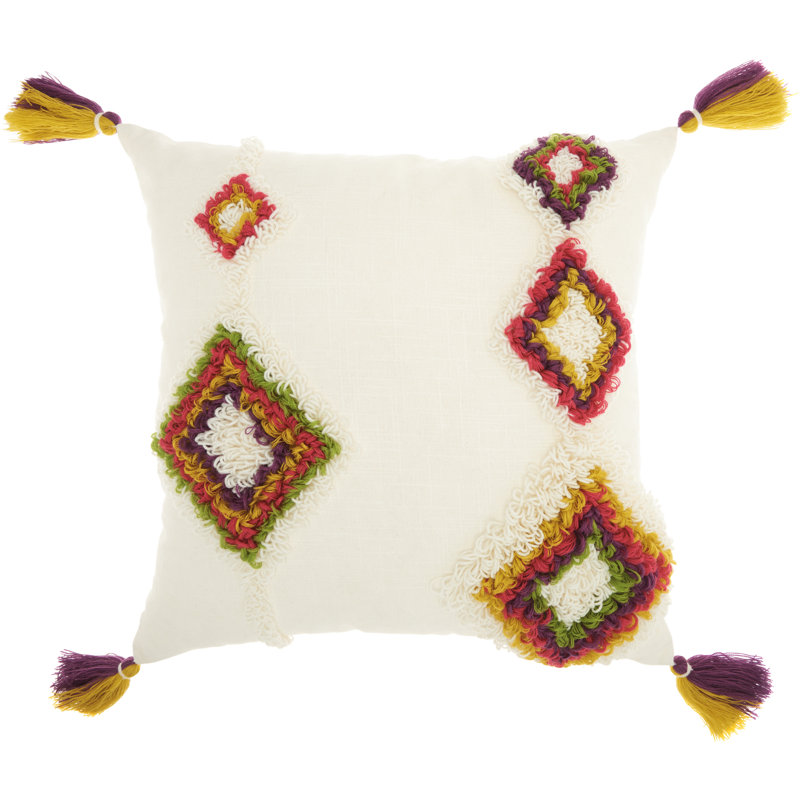 Tassels Cotton Throw Pillow