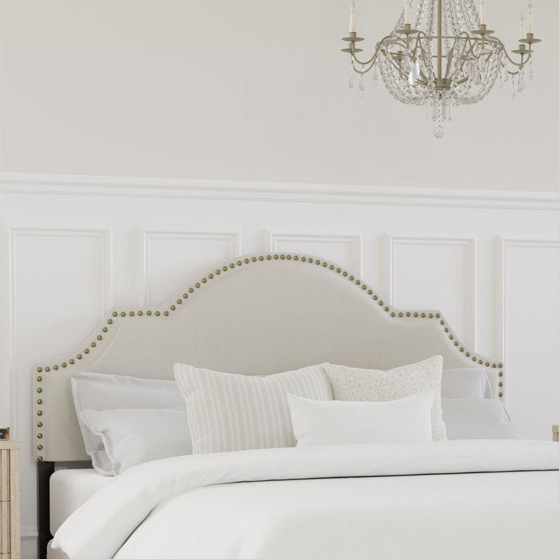 Bolser Upholstered Adjustable Headboard,, Full , Cream