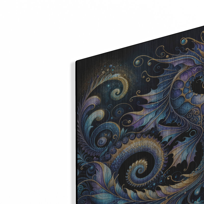 «Seahorse» par Rey Klimt, art mural en métal, H 12 po x l 12 po