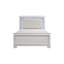 Ensemble de chambre à coucher grand lit, rangement de tiroir, blanc, ensemble de 3 pièces avec 2 tables de chevet-128121124-128121133-128121131