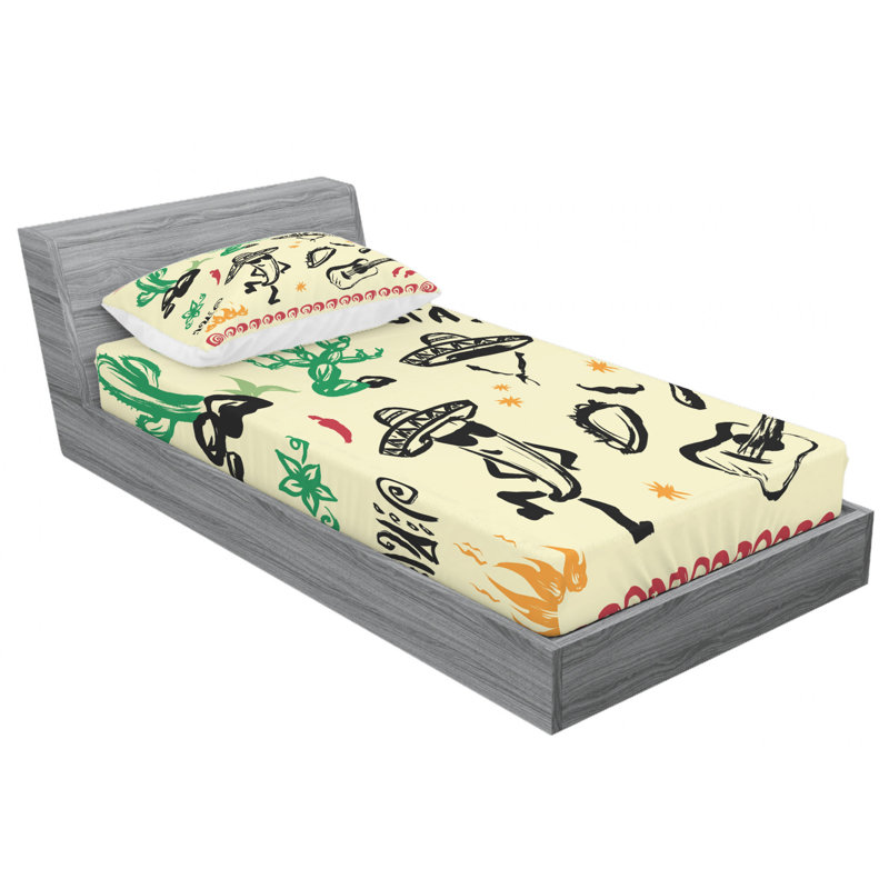 Microfiber Sheet Set, Twin Sheet Set with Fitted Sheet