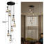 Biak 7-Light Spiral Raindrop Chandelier for Entryway, Foyer, High Ceiling-815939724