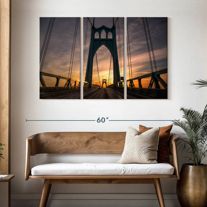 Lilie St. Johns Bridge Portland, H 32 po x l 50 po