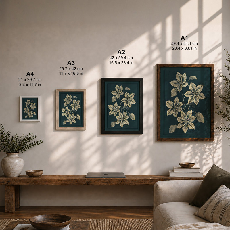 Pale Botanica Botanical - Framed Print, A1 - 84.1 x 59.4 cm, Unframed