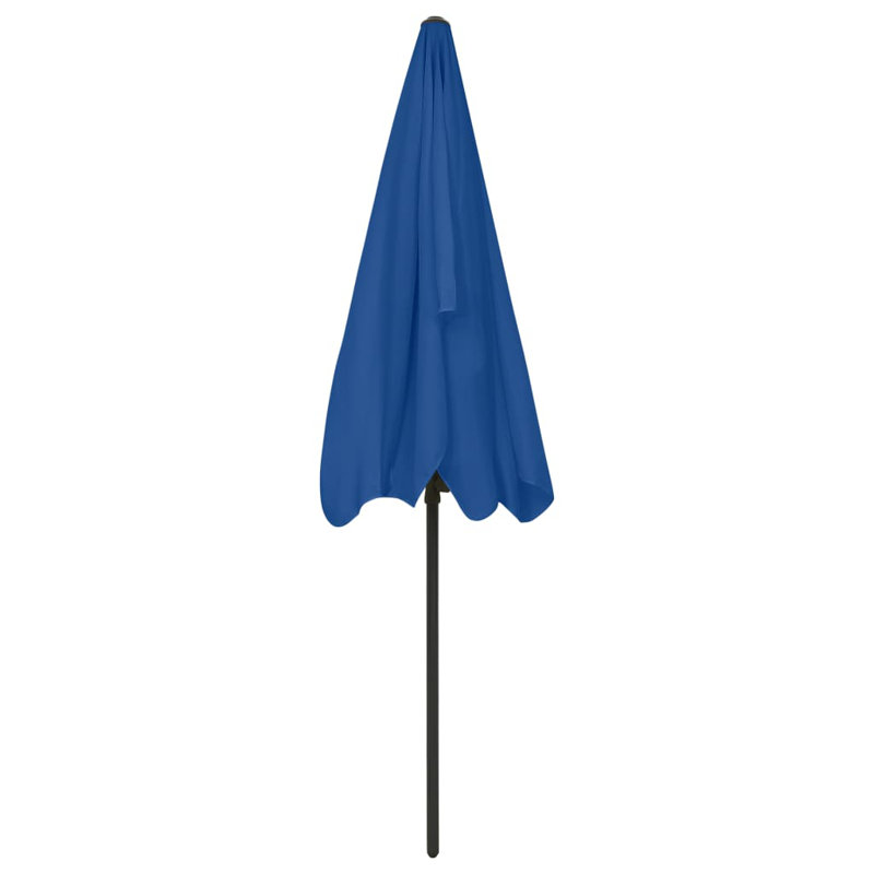 Dinuba 70.9" x 49.21" Rectangular Beach Umbrella, Azure Blue, 96.5" H x 78.7" W x  49.21" D