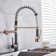 Modern Single Handle Single Hole Kitchen Sink Faucet with Pull Down Sprayer Swivel Mixer Tap